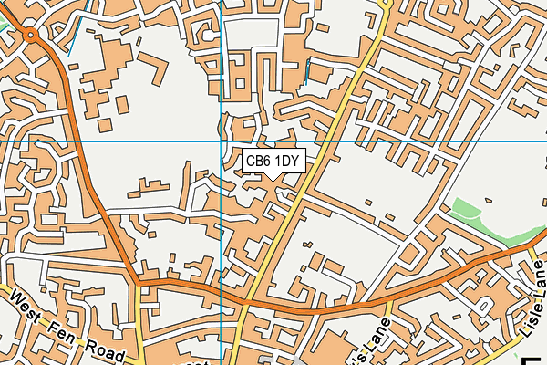 CB6 1DY map - OS VectorMap District (Ordnance Survey)