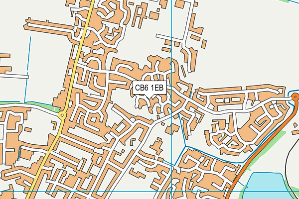 CB6 1EB map - OS VectorMap District (Ordnance Survey)