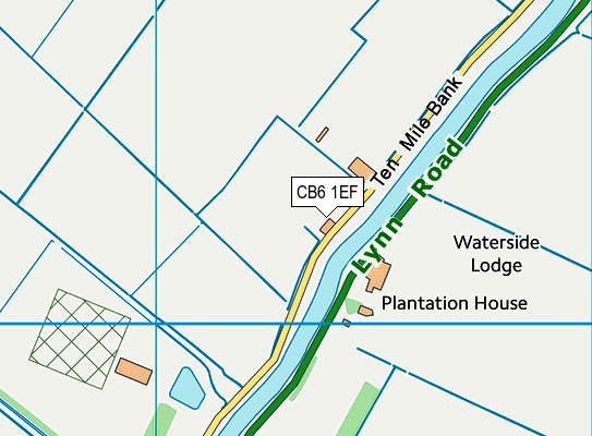 CB6 1EF map - OS VectorMap District (Ordnance Survey)