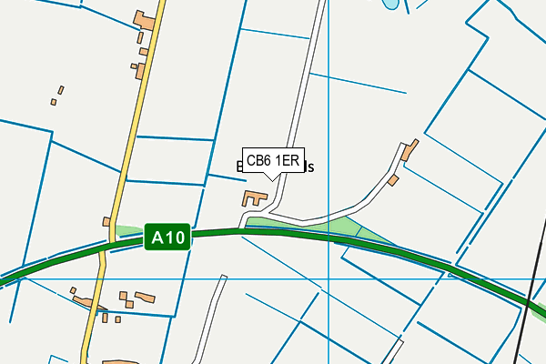 CB6 1ER map - OS VectorMap District (Ordnance Survey)