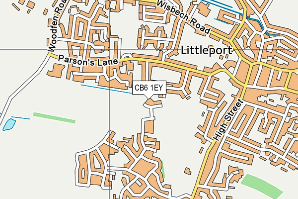 CB6 1EY map - OS VectorMap District (Ordnance Survey)