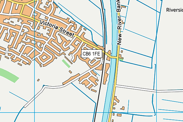 CB6 1FE map - OS VectorMap District (Ordnance Survey)