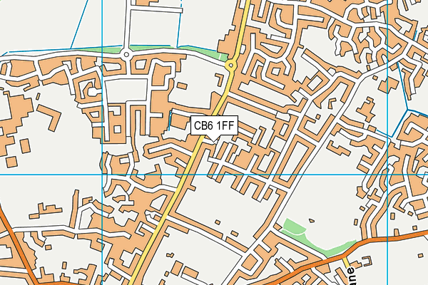CB6 1FF map - OS VectorMap District (Ordnance Survey)