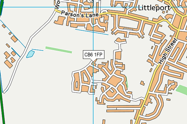 CB6 1FP map - OS VectorMap District (Ordnance Survey)