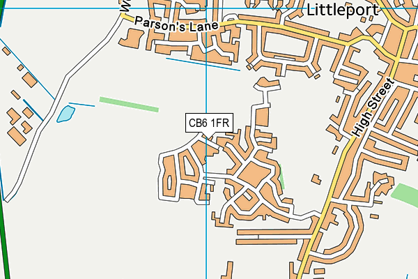 CB6 1FR map - OS VectorMap District (Ordnance Survey)