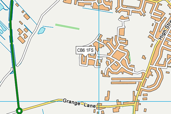 CB6 1FS map - OS VectorMap District (Ordnance Survey)