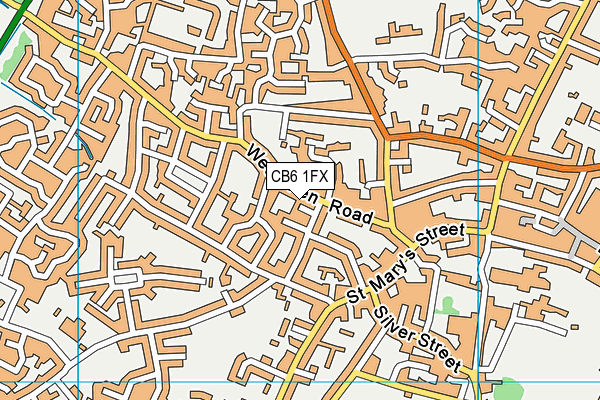 CB6 1FX map - OS VectorMap District (Ordnance Survey)