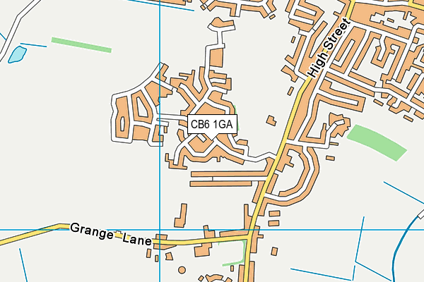 CB6 1GA map - OS VectorMap District (Ordnance Survey)