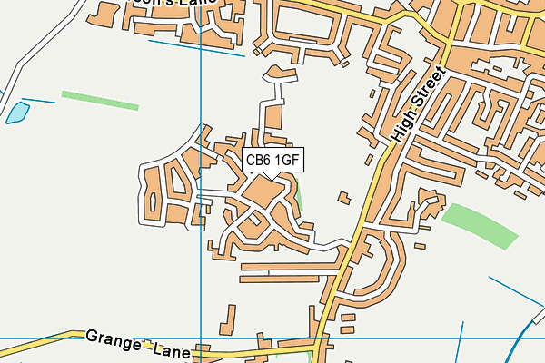 CB6 1GF map - OS VectorMap District (Ordnance Survey)