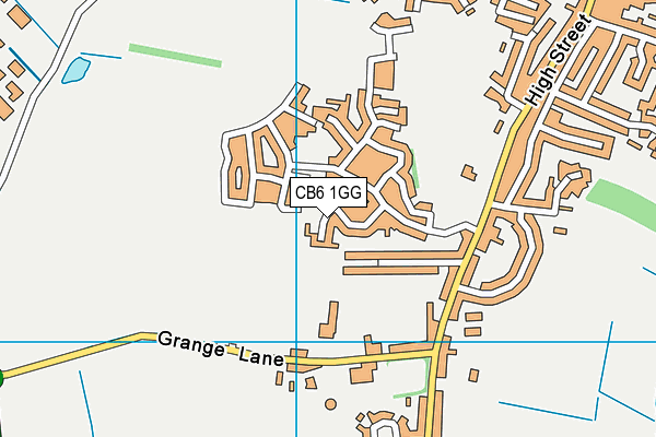 CB6 1GG map - OS VectorMap District (Ordnance Survey)