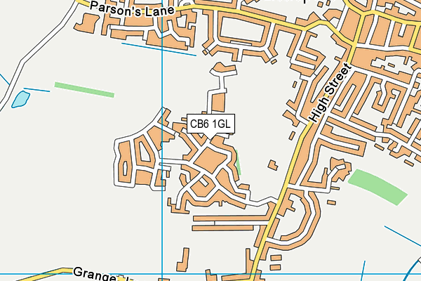 CB6 1GL map - OS VectorMap District (Ordnance Survey)