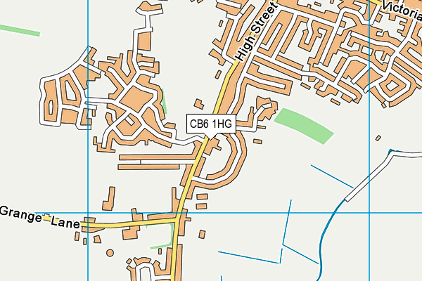 CB6 1HG map - OS VectorMap District (Ordnance Survey)