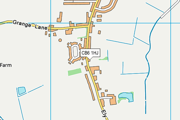 CB6 1HJ map - OS VectorMap District (Ordnance Survey)
