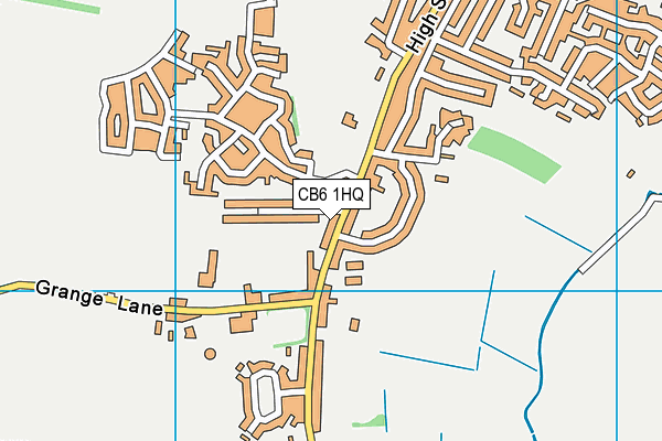 CB6 1HQ map - OS VectorMap District (Ordnance Survey)