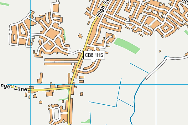 CB6 1HS map - OS VectorMap District (Ordnance Survey)