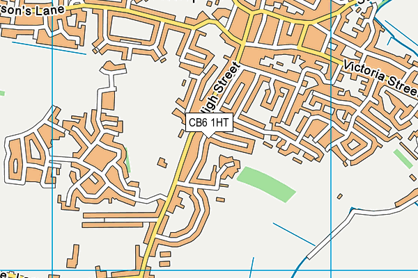 CB6 1HT map - OS VectorMap District (Ordnance Survey)