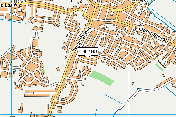 CB6 1HU map - OS VectorMap District (Ordnance Survey)