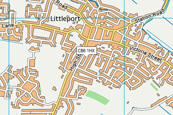 CB6 1HX map - OS VectorMap District (Ordnance Survey)