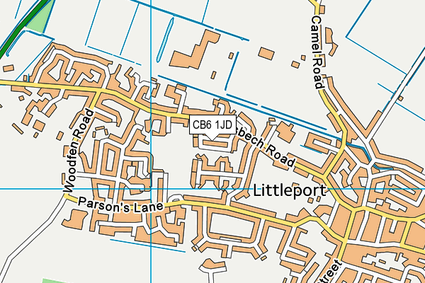 CB6 1JD map - OS VectorMap District (Ordnance Survey)