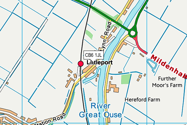 CB6 1JL map - OS VectorMap District (Ordnance Survey)