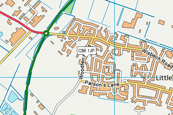 CB6 1JP map - OS VectorMap District (Ordnance Survey)