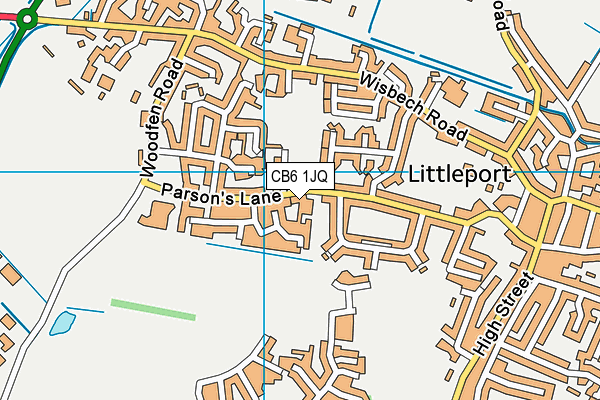 CB6 1JQ map - OS VectorMap District (Ordnance Survey)
