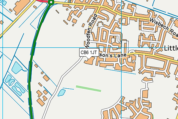 CB6 1JT map - OS VectorMap District (Ordnance Survey)