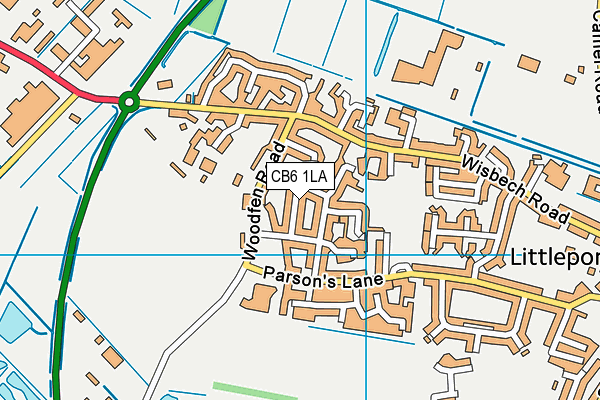 CB6 1LA map - OS VectorMap District (Ordnance Survey)