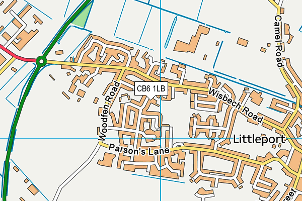 CB6 1LB map - OS VectorMap District (Ordnance Survey)