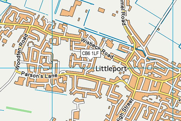 CB6 1LF map - OS VectorMap District (Ordnance Survey)