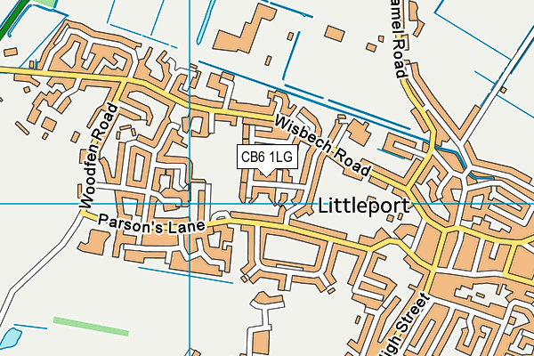 CB6 1LG map - OS VectorMap District (Ordnance Survey)