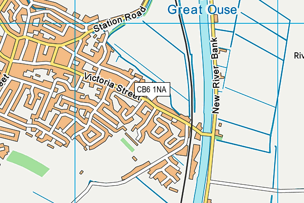 CB6 1NA map - OS VectorMap District (Ordnance Survey)