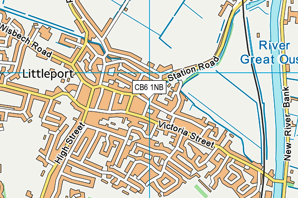 CB6 1NB map - OS VectorMap District (Ordnance Survey)