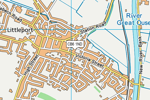 CB6 1ND map - OS VectorMap District (Ordnance Survey)