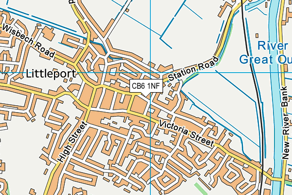 CB6 1NF map - OS VectorMap District (Ordnance Survey)