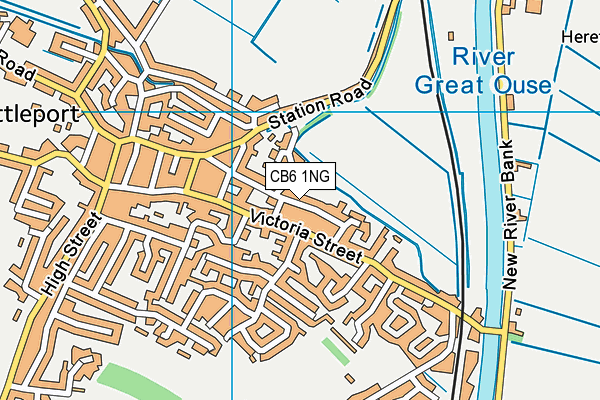 CB6 1NG map - OS VectorMap District (Ordnance Survey)