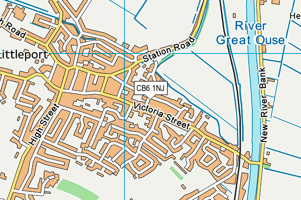 CB6 1NJ map - OS VectorMap District (Ordnance Survey)