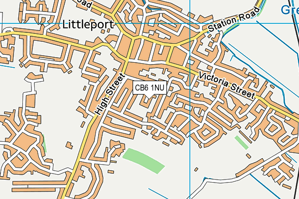 CB6 1NU map - OS VectorMap District (Ordnance Survey)