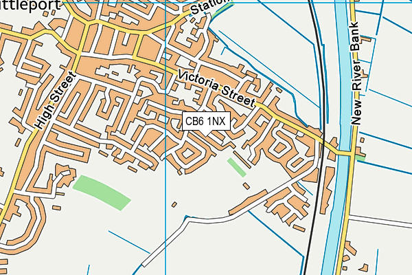 CB6 1NX map - OS VectorMap District (Ordnance Survey)