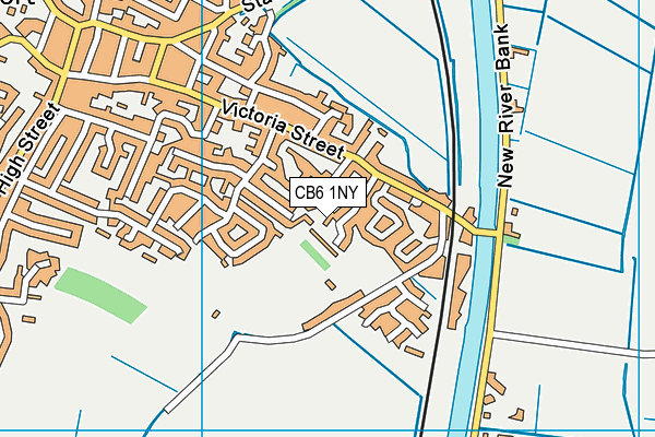 CB6 1NY map - OS VectorMap District (Ordnance Survey)