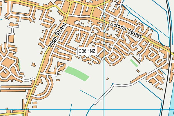 CB6 1NZ map - OS VectorMap District (Ordnance Survey)