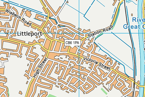 CB6 1PA map - OS VectorMap District (Ordnance Survey)