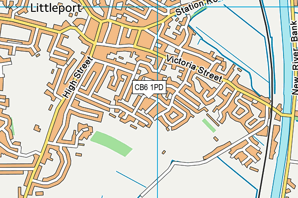 CB6 1PD map - OS VectorMap District (Ordnance Survey)