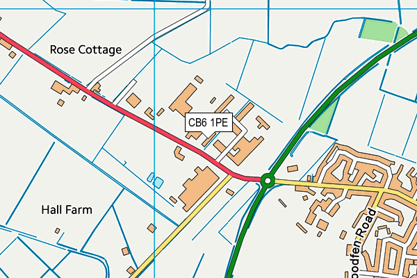 CB6 1PE map - OS VectorMap District (Ordnance Survey)