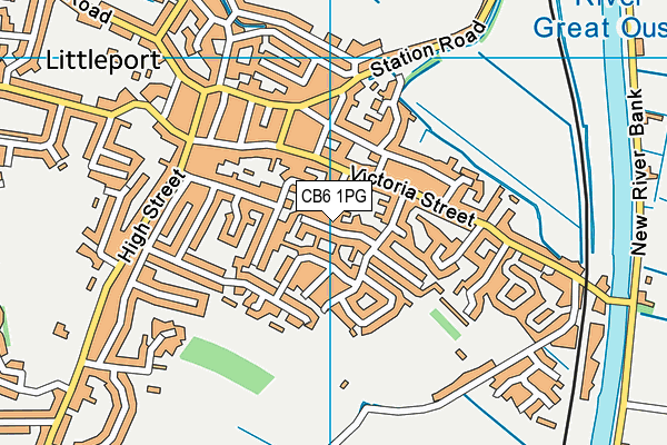 CB6 1PG map - OS VectorMap District (Ordnance Survey)