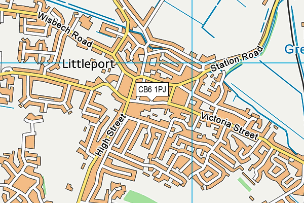 CB6 1PJ map - OS VectorMap District (Ordnance Survey)