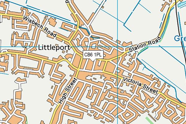 CB6 1PL map - OS VectorMap District (Ordnance Survey)