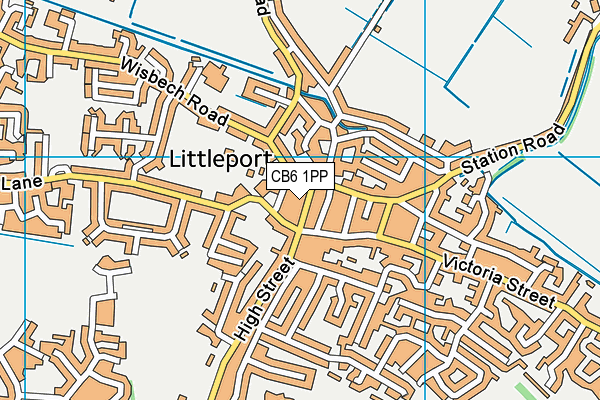 CB6 1PP map - OS VectorMap District (Ordnance Survey)