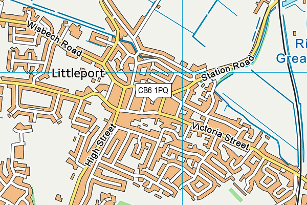 CB6 1PQ map - OS VectorMap District (Ordnance Survey)