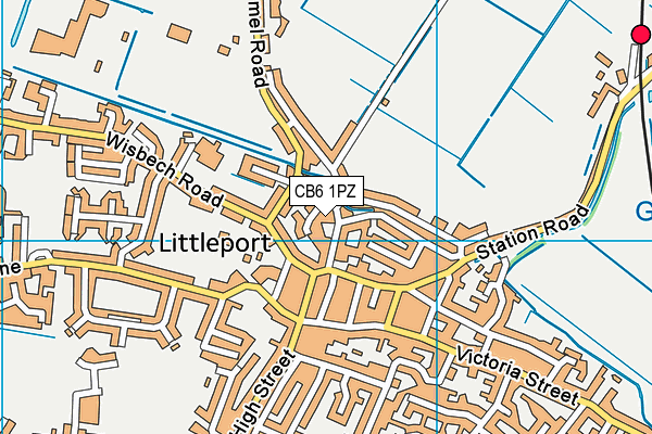 CB6 1PZ map - OS VectorMap District (Ordnance Survey)